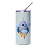 Rocket Ship Tumbler, Space Tumbler, Outer Space Tumbler, Kids Tumbler, Cute Tumbler, Fun Tumbler, Rocket Tumbler, Travel Tumbler - Tawshia